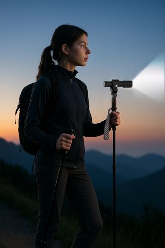 AVIVA Sports 3-in-1 Camping Chair, Trekking Poles & Mounted Flashlight – All-in-One Backpacking Kit Small & Weighs Only 3 ...