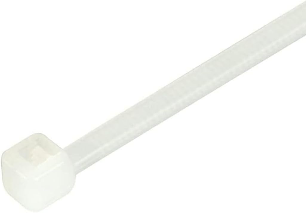 GTSE 12 Inch White/Clear Zip Ties, 100 Pack, 40lb Strength, UV Resistant Long Nylon Cable Ties, Self-Locking 12" Tie Wraps