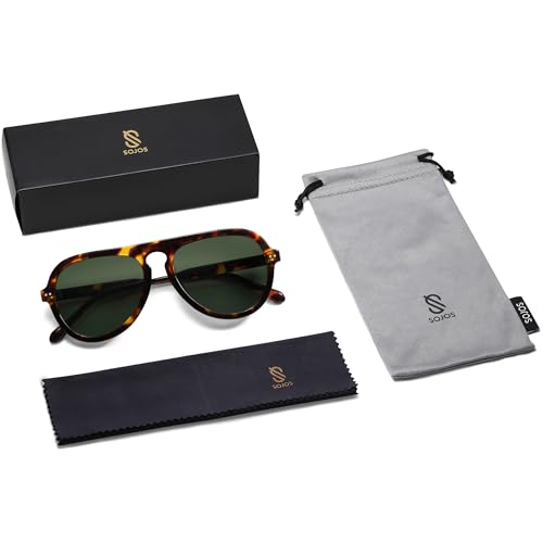 SOJOS Retro Aviator Sunglasses Womens Mens Vintage Plastic Frame Shades Lentes De Sol Para Mujer SJ2255