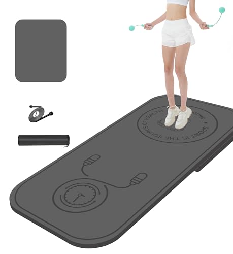 Knsbk Rope Skipping Sports Shockproof Exercise Mat, All-Purpose Extra Thick High Density Anti-Tear Exercise Yoga Mat, Non ...