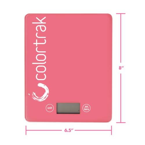 Colortrak Digital Scale, Tempered Glass Scale for Measuring Fits Most Color Trays and Stations, Measures Quantities in lb,...