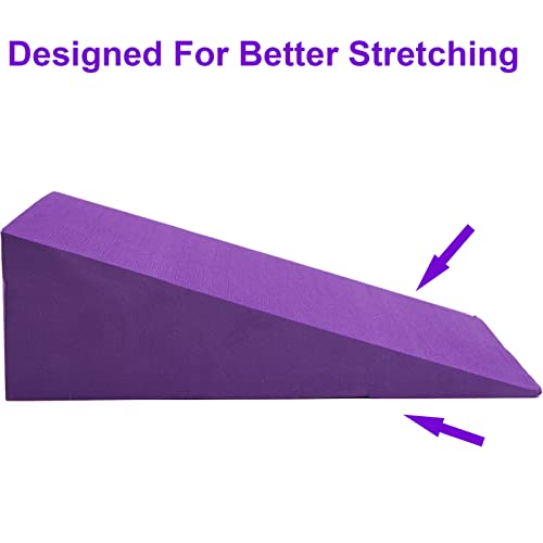 DEAYOU 2 Pack Yoga Foam Wedge, 13" EVA Foam Calf Stretch Slant Board for Lower Leg Strength Improve, Squat Wedge Incline B...