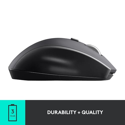 Logitech M705 Marathon Wireless Mouse, Gaming Mouse Wireless, 2.4 GHz USB-A Receiver, 5-Programmable Buttons, 3-Year Batte...