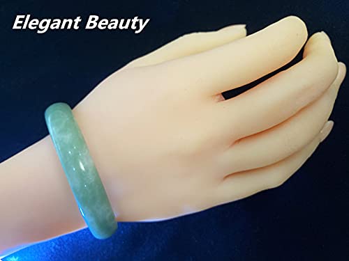 Zimlove Jade Bangle Bracelet for Women, Green 60mm, Classical Retro Chinese Style, Gift Box Included