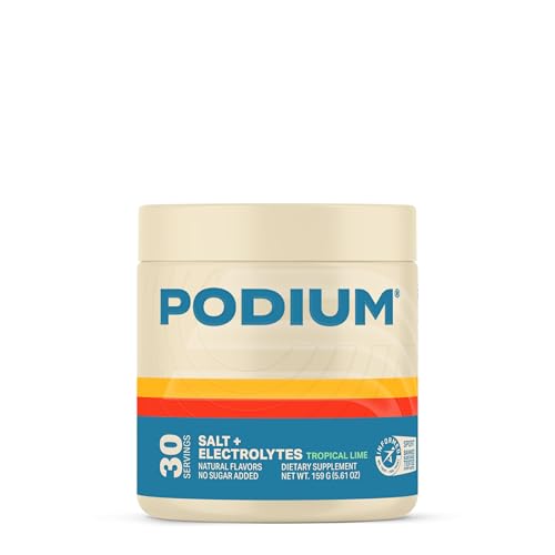 Podium Nutrition Training Salt + Electrolytes Powder, Tropical Lime, Post Workout Hydration & Muscle Recovery Support, Ele...