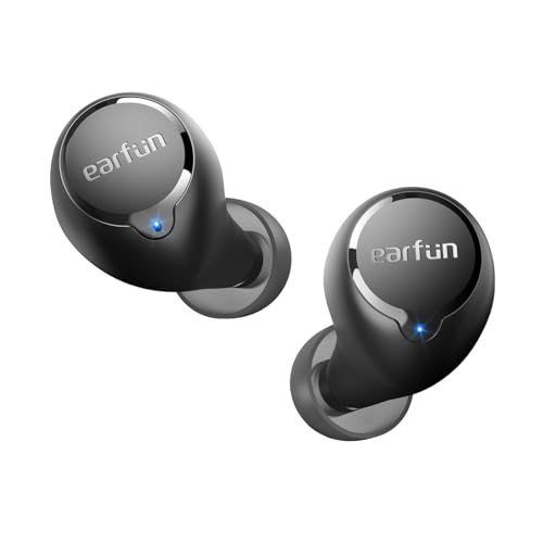 EarFun Free 2S Wireless Earbuds, [Upgraded Version] Bluetooth Earbuds with Deep Bass, 4 Mics for Clear Call, Customizable ...