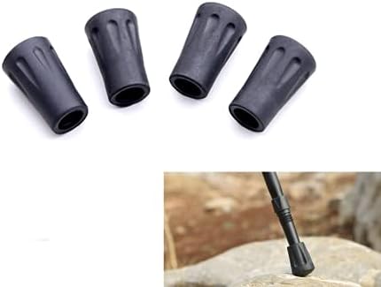 Walking Stick Tips Rubber 4pcs Trekking Pole Tips Replacement- Rubber Feet for Hiking Poles, Walking Sticks, Trekking Pole...