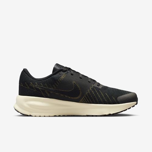 Nike Men's Run Defy Road Running Shoes, Black/Black-Dark Hazel-Light Khaki, 8.5
