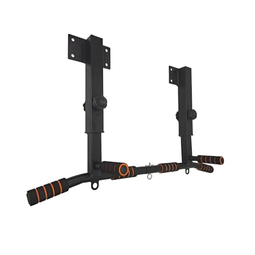 PLKO Wall Mount Pull Up Bar Wall Mounted Body Press Pull Up Bar Gym Chin-Up for Upper Body Workout