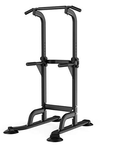 DONIUZ Power Tower Pull Up Bar and Dip Station, Multi-Function Home Gym, Strength Training Fitness Equipment, Height Adjus...