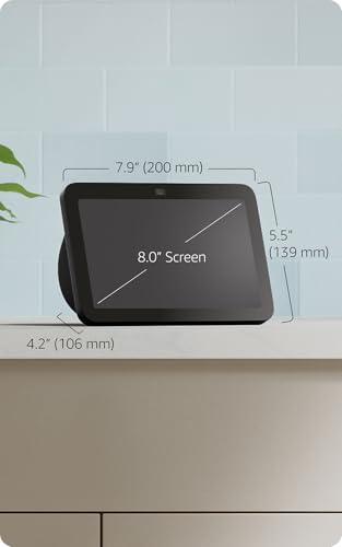 Amazon Echo Show 8, With Spatial Audio, Smart Home Hub, ideal for open living spaces, Designed for Alexa+, Charcoal