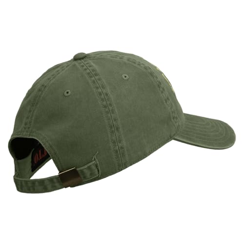 U.S. Army 2nd Armored Division Embroidered Washed Solid Pigment Dyed Cotton Twill Brass Buckle Cap