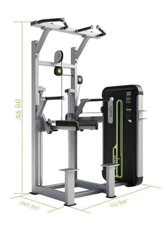 Commercial Dip Chin Assist Machine | Weight Assisted Pull Up & Dip Station for Strength Training | Upper Body Workout Equi...
