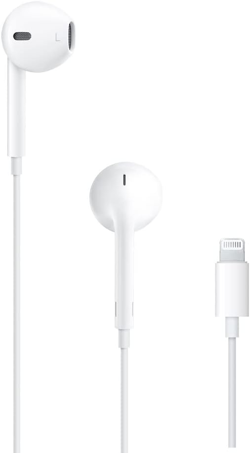 Apple EarPods Headphones with Lightning Connector, Wired Ear Buds for iPhone with Built-in Remote to Control Music, Phone ...