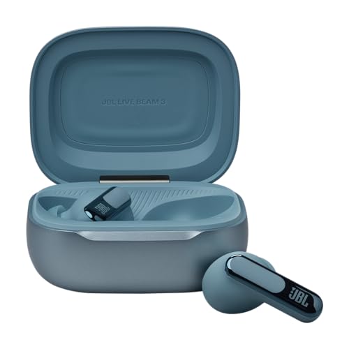 JBL Live Beam 3 - True Wireless Noise-Cancelling Stick-Closed Earbuds, 48Hrs Total Playback, Wireless Charging, 6 Mics for...