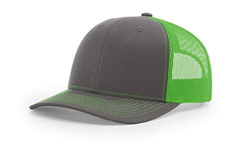Richardson 112 Trucker Hat - Premium Blank Baseball Cap, Adjustable Snapback Hat - Structured Six Panel Richardson Blank Hats
