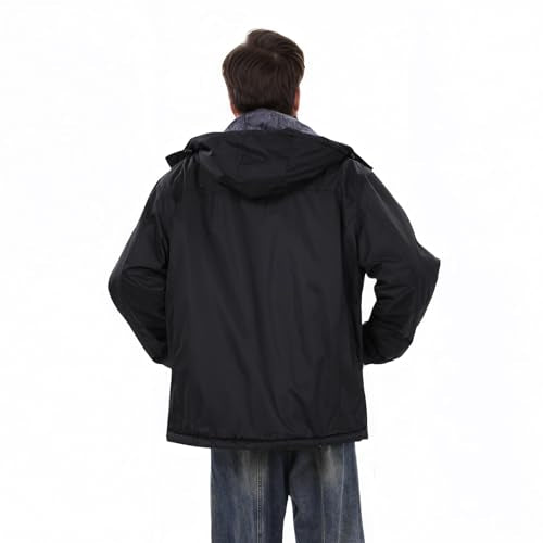 CorBuyit Men's Waterproof Ski Winter Jacket with Detachable Hood, (S-4XL), Warm Windproof Snow Coat for Skiing & Snowboarding