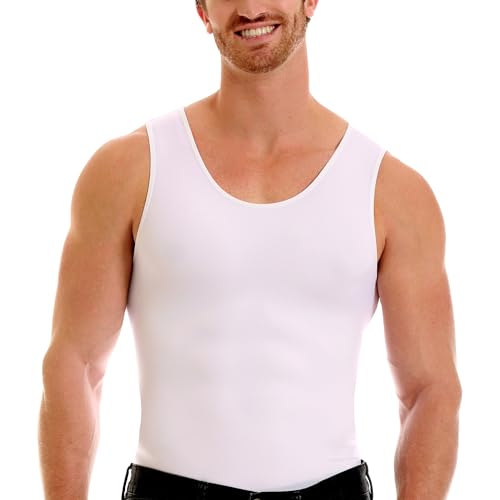 Insta Slim -Made in USA- Compression Tank-Top Shapewear for Men. Tummy Control Slimming Body-Shaper for Belly & Back Support
