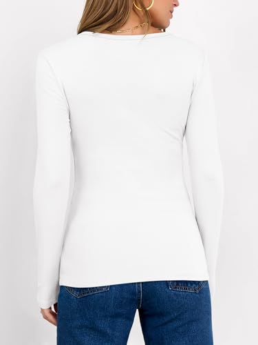 ANRABESS Women Long Sleeve Thermal Shirt Fleece Tops 2026 Fall Winter Crew Neck Casual Base Layer T-Shirts Warm Undershirts