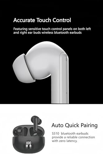 MISSOKIE Wireless Earbuds Bluetooth V5.3 2025 Headphones 36H Playback Deep Bass Stereo Ear Buds with LED Power Display Cha...