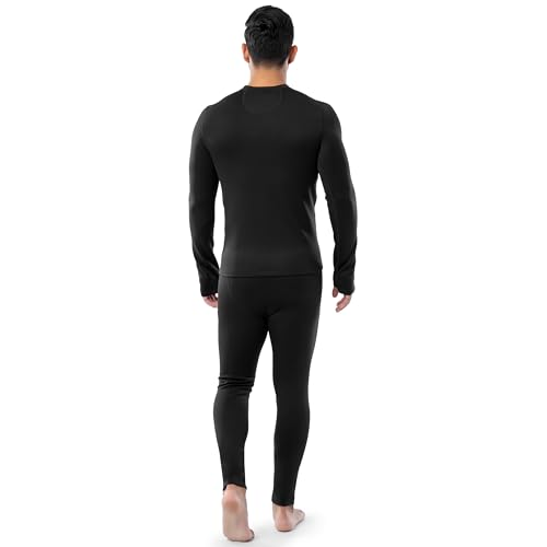 Fruit of the Loom mens Heavyweight Brushed Back Fleece Thermal Underwear Base Layer Set