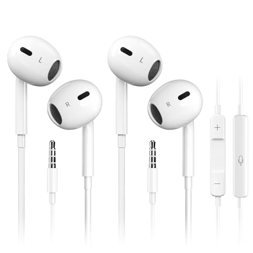 Antool Wired Earbuds,【Ultra Clear Calls & no Noise】 Headphones Earbuds Wired 3.5mm, in-Ear Earphones with Mic, Compatible ...