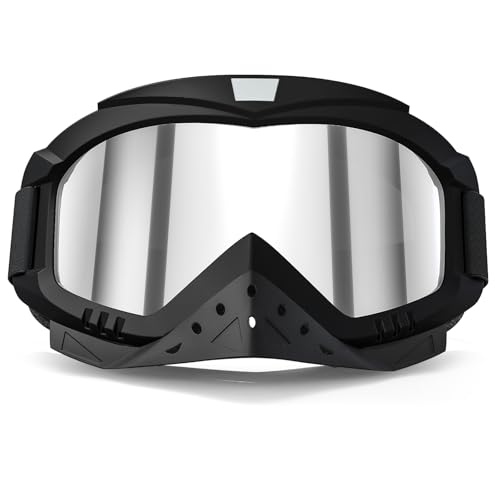 Motorcycle Goggles, Dirt Bike, Ski, ATV Windproof Racing Goggles, for Adults, Men, Women, Youth