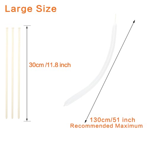 PIGETALE 100Pcs Clear 260 Balloons Transparent Long Balloons for Balloon Garland Thickening Skinny Latex Twisting Balloon ...