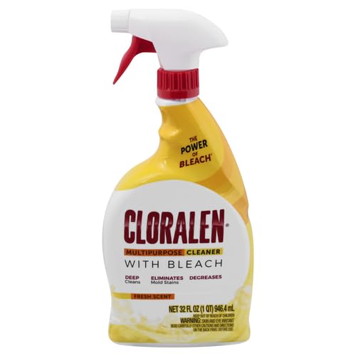 Cloralen All Purpose Cleaner with Bleach Spray - 32 fl oz - Fresh Scent - 3-in-1 Multipurpose Cleaner Spray - Deep Cleans, Eliminates Stains & Degreases