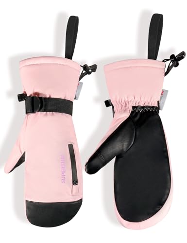Supertrip Ski Mittens Men Women, Waterproof Snowboard Mittens Gloves Touch-Screen Anti-Slip Snow Mitts 3M Thinsulate, Warm...