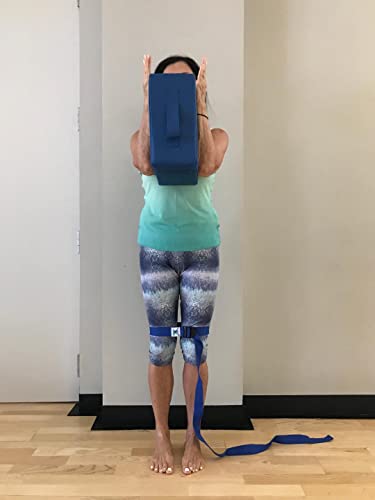 Pain Free At Sea-Posture Therapy Strap/Yoga Belt (BLUE)-Intended for Egoscue Execises, Yoga, Pilates-BEST NON SLIP BUCKLE