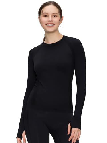 Long Sleeve Workout Tops for Women, Compression Shirt, Sports Running Shirt Breathable Athletic Top Slim Fit