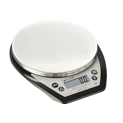 Taylor 1020NFS Compact Digital Scale, Multi-Functional Food Scale for Precise Weight Measuring and Portion Control, Tare F...