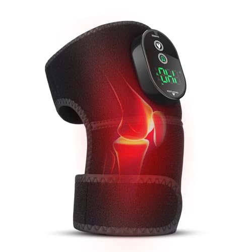 Cordless Heated Knee Brace for Pain Relief, Rechargeable Heating Knee Brace Shoulder Brace Support with 6 Heating Levels &...