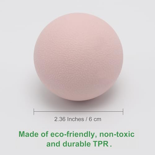 Small Hard Massage Ball 2 Pack. Lacrosse Ball Size Fascia Balls for Trigger Point Deep Tissue Myofascial Release Muscle Re...