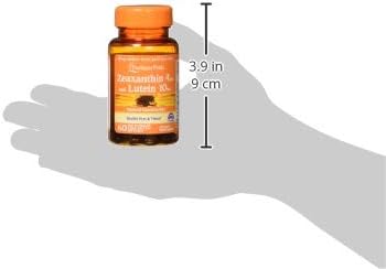 Puritan's Pride Zeaxanthin 4mg with Lutein 10mg, Supports Healthy Eyes and Vision*, 60 ct (Pack of 2)
