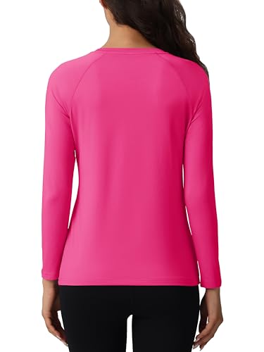 MAGCOMSEN Women's Thermal Shirts Fleece Pullover Long Sleeve Undershirt Tops Warm Workout Winter Base Layer