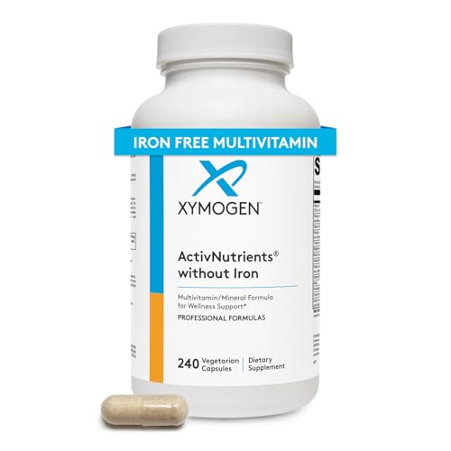 XYMOGEN ActivNutrients Without Iron - Multivitamin Multimineral for Wellness, Immune, Energy and Mood Support - Chelated M...
