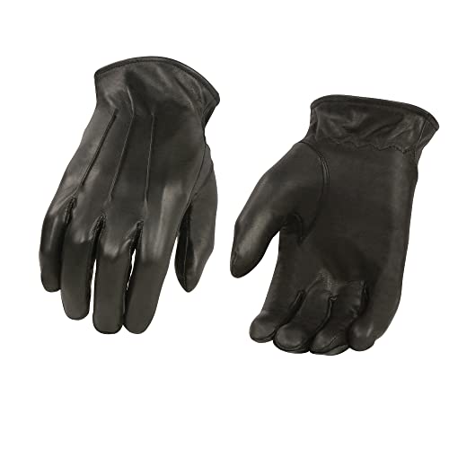 Milwaukee Leather SH234 Men's Thermal Lined Black Leather Gloves w/Welted Top Panel
