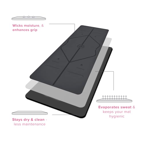 Liforme Original Yoga Mat – Free Yoga Bag Included - Patented Alignment System, Warrior-like Grip, Non-slip, Eco-friendly,...