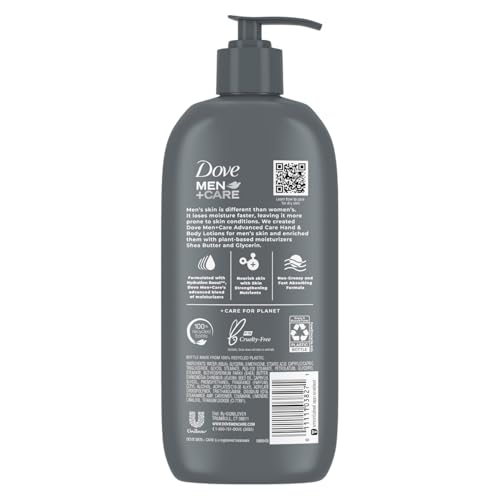 Dove Hand & Body Lotion, Men+Care Value Pack – Everyday Skin Comfort Formula with Shea Butter & Jojoba Oil, Refreshing Lotion for Dry Skin, 13.5 Fl Oz (Pack of 2)