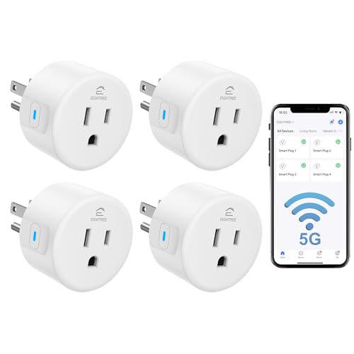 Eightree Smart Plug 5GHz & 2.4GHz, Smart Outlet WiFi Socket with APP Remote Control, Compatible with Alexa & Google Home, ...
