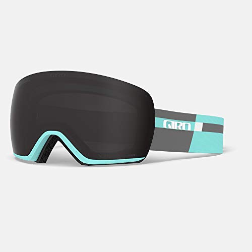 Giro Lusi Ski Goggles - Snowboard Goggles for Women - Cool Breeze Charcoal Podium Strap with Vivid Smoke/Vivid Infrared Le...