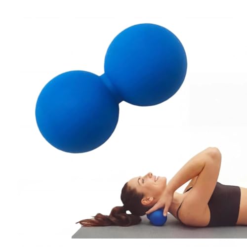 KYKJEYDD Peanut Massage Ball-Double Lacrosse Ball for Deep Tissue Massage & Myofascial Release Medium Density Trigger Poin...