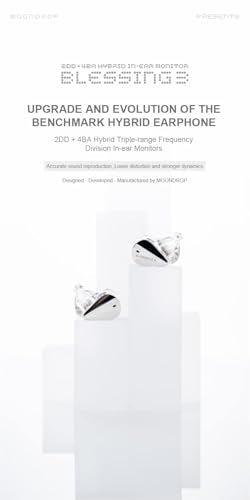 Moondrop Blessing 3 in-Ear Earphones 2DD+4BA Hybrid Triple-Range Frequency Division in-Ear Monitors 0.78-2pin IEM Earbuds