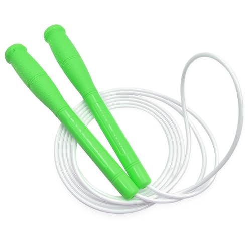 FEELCAT Jump Rope For Kids & Adults，4mm TPU Ropes For Speed Jump Rope,Double Unders, Long Handles & Tangle-Free,9.19FT Adj...