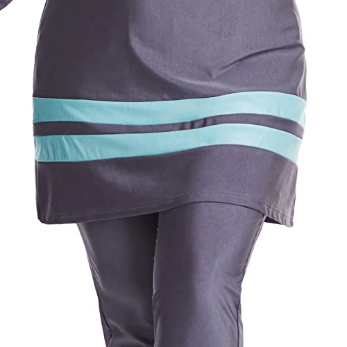 Plus Size Muslim Swimsuits for Women Modest Islamic Swimwear Burkini Full Cover Hijab Top Pants 3PCS Fat Bathing Suits