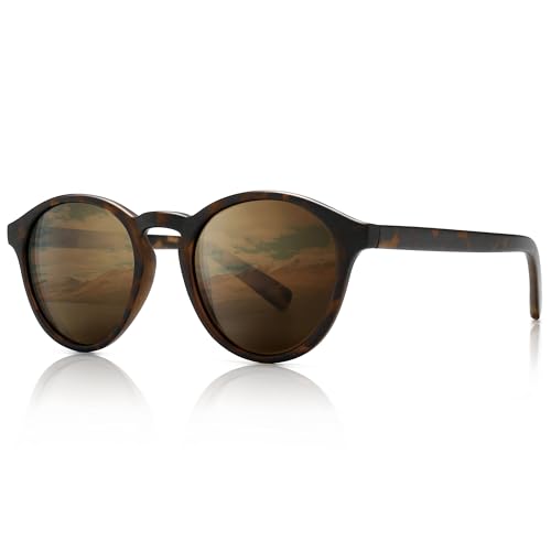 SUNGAIT Classic Vintage Round Polarized Sunglasses for Women Men Retro Style UV400