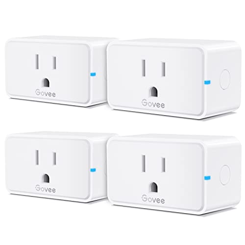 Govee Smart Plug 15A, WiFi Bluetooth Outlets 4 Pack Work with Alexa and Google Assistant, WiFi Plugs with Multiple Timers,...