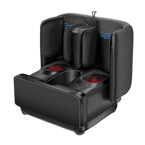 COMFIER 2 in 1 FSA Foot Massager Machine, HSA Shiatsu Foot and Calf Massager with Heat,Kneading,Vibration,Compression Mass...